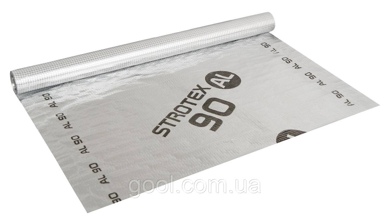 Пароизоляционная плёнка фольгированная Стротекс АЛЮ 90 (Strotex ALU90 Premium) рулон 1,5х50 метров рулон 75 м2 - фото 2 - id-p239033466
