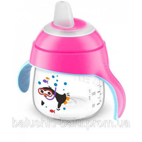 Чашка-непроливайка поїльник Philips AVENT з м'яким носиком 200 мл 6 міс +