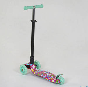 Самокат А 25600 /779-1343 MAXI "Best Scooter" (1) пластмасовий, 4 колеса PU, СВІТЛО, фото 2
