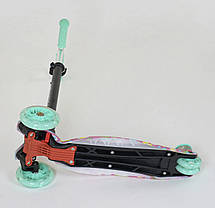 Самокат А 25600 /779-1343 MAXI "Best Scooter" (1) пластмасовий, 4 колеса PU, СВІТЛО, фото 2