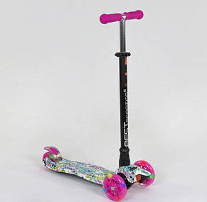 Самокат А 25535 /779-1333 MAXI "Best Scooter" (1) пластмасовий, 4 колеса PU, СВІТЛО, фото 2