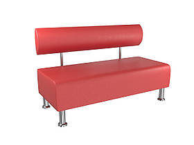 Диван офісний BNB Solo 1200x540x750 червоний. Флай 2210. Для школи, лікарні, адміністратора, очікування