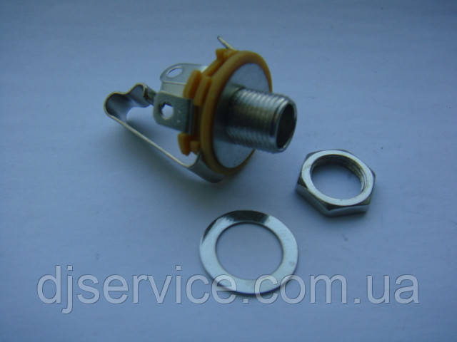 Роз'єм панельний 6.35 jack 1/4" вертик. джековый роз'єм для пультів