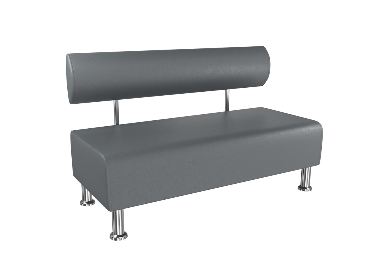 Диван офісний BNB Solo1200x540x750 темно-сірий. Флай 8833. Для школи, лікарні, адміністратора, очікування