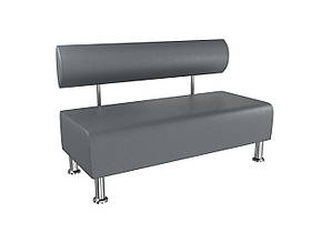 Диван офісний BNB Solo1200x540x750 темно-сірий. Флай 8833. Для школи, лікарні, адміністратора, очікування