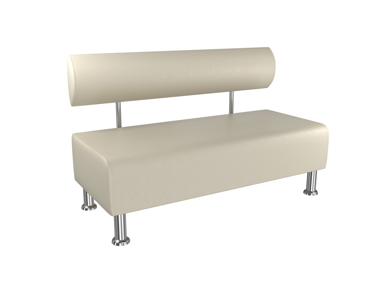 Диван офісний BNB Solo 1200x540x750 білий(молочний). Флай 2200. Для школи, лікарні, адміністратора, очікування
