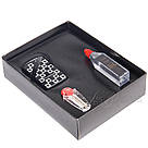 Бензинова запальничка чорна в подарунковому наборі Platinum, фото 2