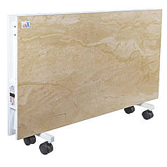 Підлоговий керамічний Електроперегрівач "LIFEX Double Floor ПКП-1200" Двосторонній Конвектор Бежевий мармур