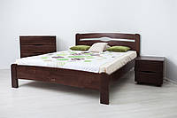 Кровать двуспальная деревянная Каролина Микс мебель, цвет темный орех