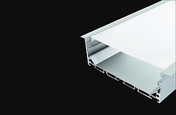 КОМПЛЕКТ!!! Профіль LED BIOM ЛСВ-100А врізний алюміній анодований + розсіювач матовий (палиця 2 м)