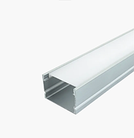 КОМПЛЕКТ!!! Профіль LED BIOM ЛП-20 накладний алюміній анодований + розсіювач матовий, (палиця 2м) ціна  за 1п.м