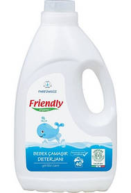 Органічний рідкий пральний порошок Friendly organic без запаху 2000 мл (40 прань)