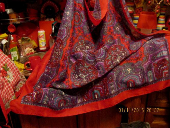 Женский большой платок шарф шаль цветной палантин 1.20 на 1.20 - фото 1 - id-p1109896750