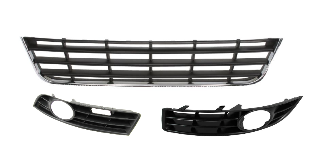 Решітка бампера Фольксваген Пасат Б6 - Volkswagen Passat B6 2005-2010 (комплект)