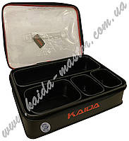 Коробка (cумка) Kaida с набором емкостей для рыболовных снастей