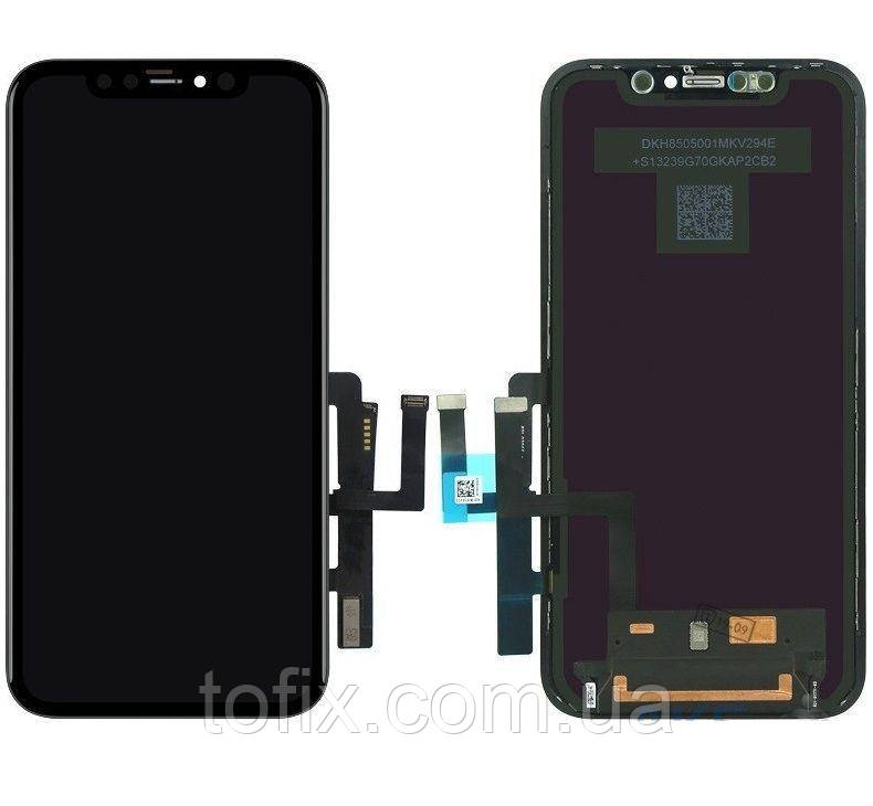 Дисплей для iPhone 11 (Айфон 11), модуль (экран и сенсор) с рамкой ...