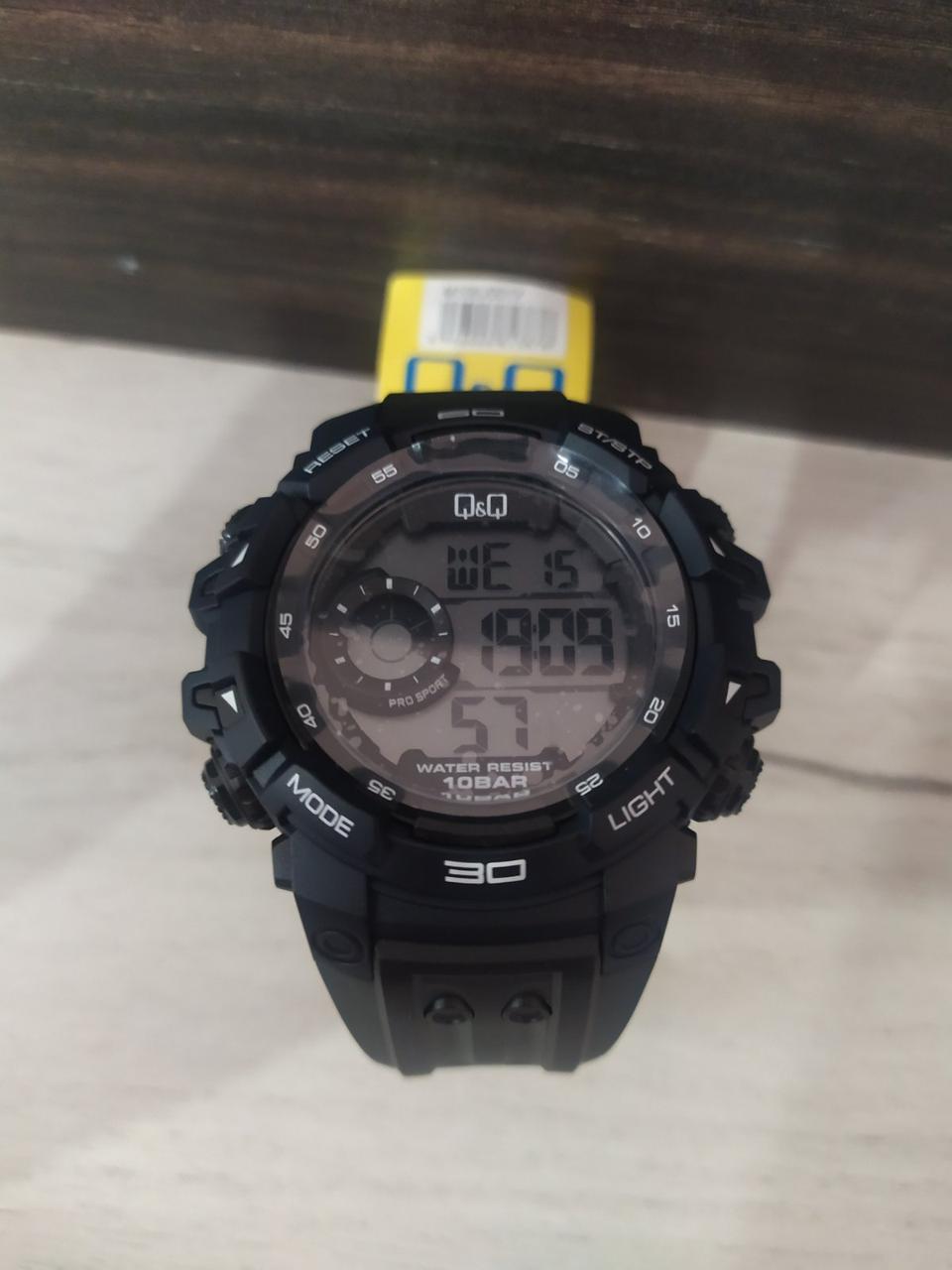 Q&Q M156 черные мужские спортивные часы - фото 2 - id-p1109795200