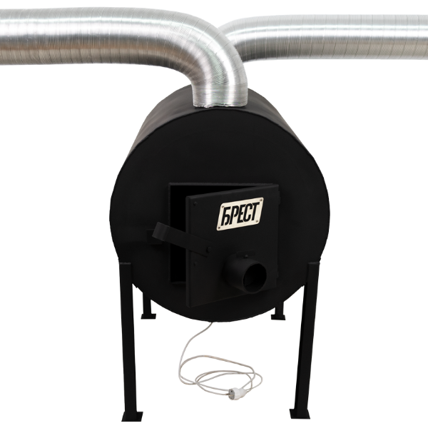 Піч Буржуйка Брест 500 плюс комплект із вентилятором, фото 1