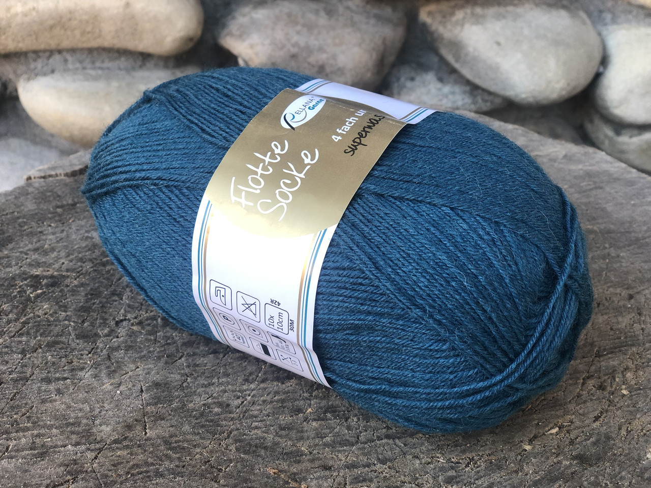 Однотонна носкова пряжа Rellana Flotte Socke, 100 г, фото 1