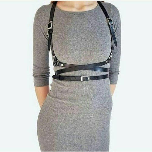 Купить Женская кожаная портупея Черная, цена 345 грн — Prom.ua (ID ...