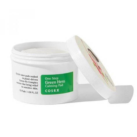 Спонж для чутливої шкіри обличчя COSRX One Step Green Hero Calming Pad, 70 шт (450479), фото 1