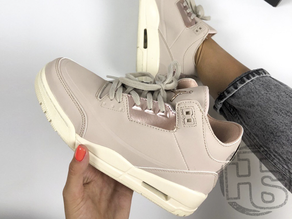 Womens jordan 3 particle beige top