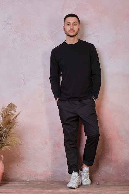 Чоловіча футболка JHK REGULAR T-SHIRT LS колір чорний (BK)