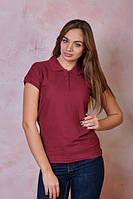Женская футболка-поло JHK POLO REGULAR LADY цвет бордовый (BU)