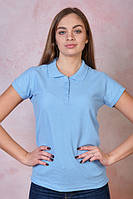 Женская футболка-поло JHK POLO REGULAR LADY цвет голубой (SK)