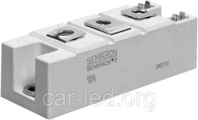 Силовий тиристорно-тиристорний електроізольований модуль 156A / 1200V SKKT 162/12 E (SEMIKRON)