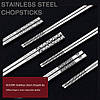 Преміум Китайські, Корейські Палички Для Їжи, Суші з лазерним візерунком, неіржавка сталь, фото 9