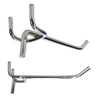 Гачок ключка для сітки хромований 5 шт.