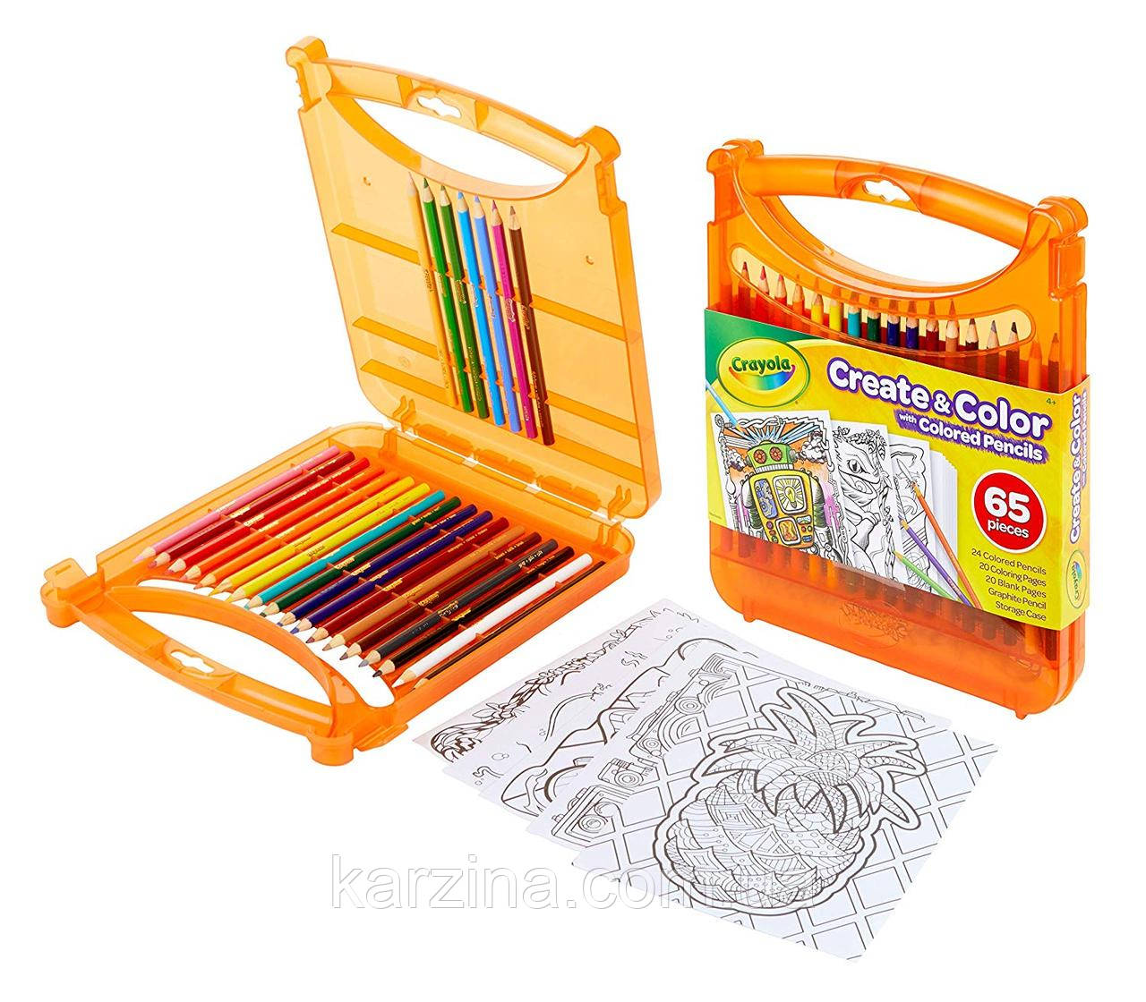 Набір у кейсі з кольоровими олівцями Crayola Create&Color