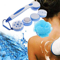 БАГАТОФУНКЦІОНАЛЬНА ЕЛЕКТРИЧНА ЩІТКА SPIN SPA ДЛЯ ДУШУ МАССАЖЕР ДЛЯ ШКІРИ 5 В 1 БІЛИЙ (90509)