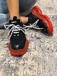 Кросівки жіночі Balenciaga Triple S Black/Red баленсіага трипл із чорні червоні, фото 5