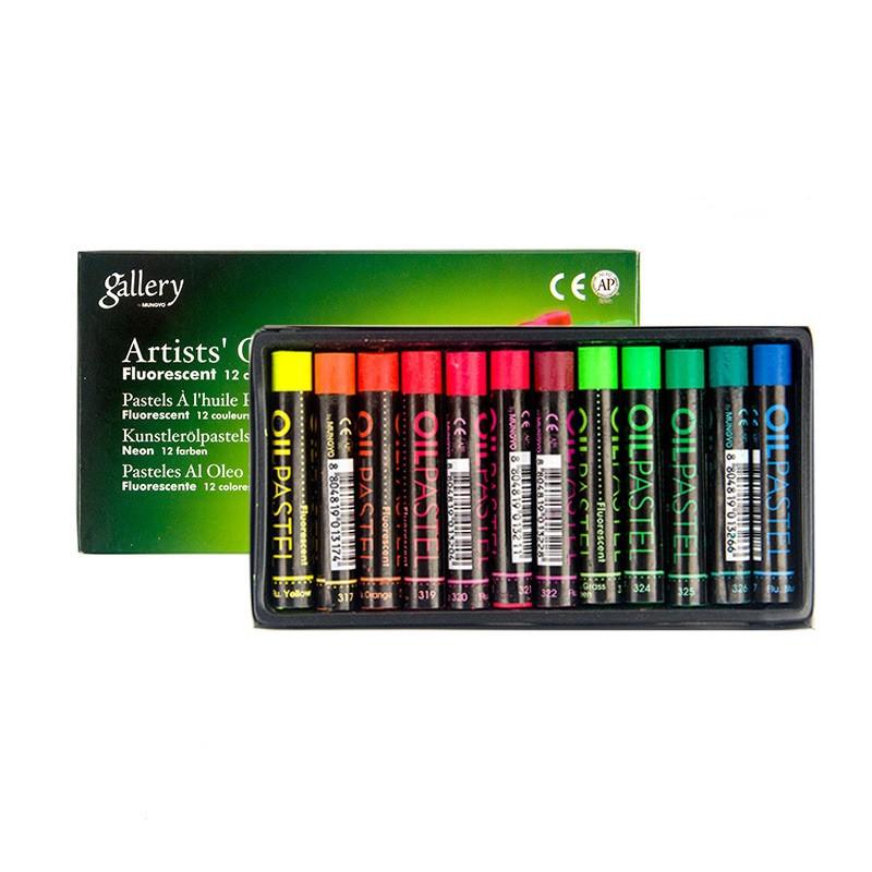 Набір олійної пастелі, проф., Флуоресцентна, 12 кольорів, MOP-12F, MUNGYO, фото 1