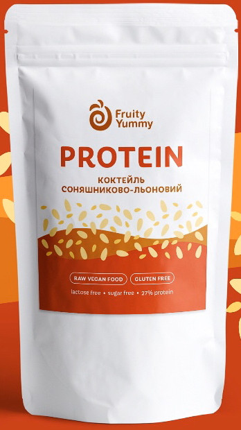 Рослинний протеїн Соняшниково-лляної, 250 г Fruity Yummy