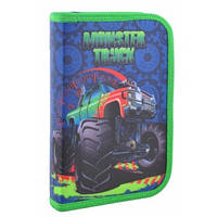 Пенал твердый одинарный с клапаном 531712 Monster truck 20.5*14*3.2см