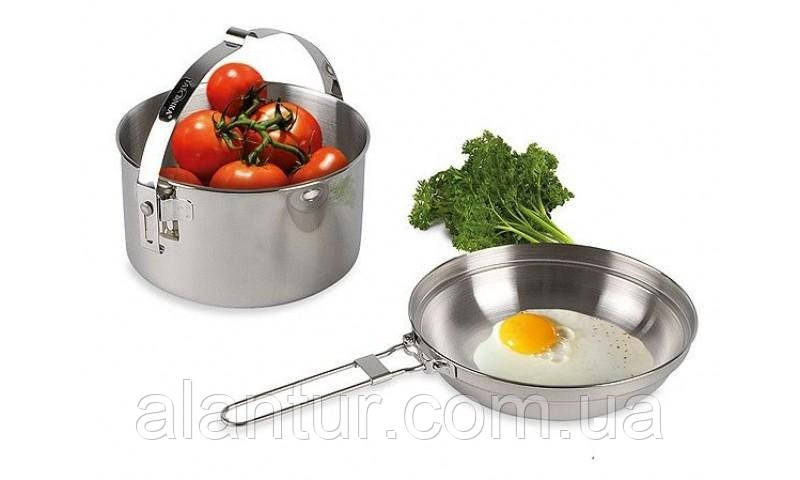 Каструля Tatonka Kettle 1,6л з нержавіючої сталі, сірий колір, міцна та довговічна, фото 1