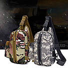 Тактична армійська сумка бананка 3 л для мисливця чорна LG-446, фото 5