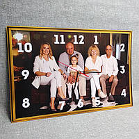 Часы Настенные с Вашей семейной фотографией. Прямоугольные