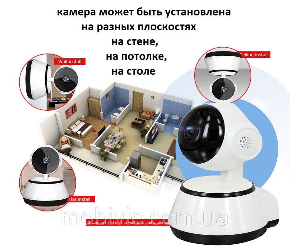 IP камера IPC-V380 WiFi 720p (удаленный просмотр), сигнализация - ORIGINAL - фото 5 - id-p1110281641