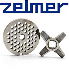 Ніж та решітка середня для електром'ясорубки Zelmer NR5 - запчастини для м'ясорубок Zelmer