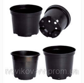 Горщик круглий з бортиком пластик Польща 35л 45*33