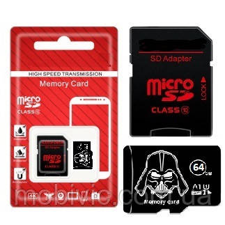 MicroSD-карта DarkWeider 64Gb (10 class) з SD-адаптером