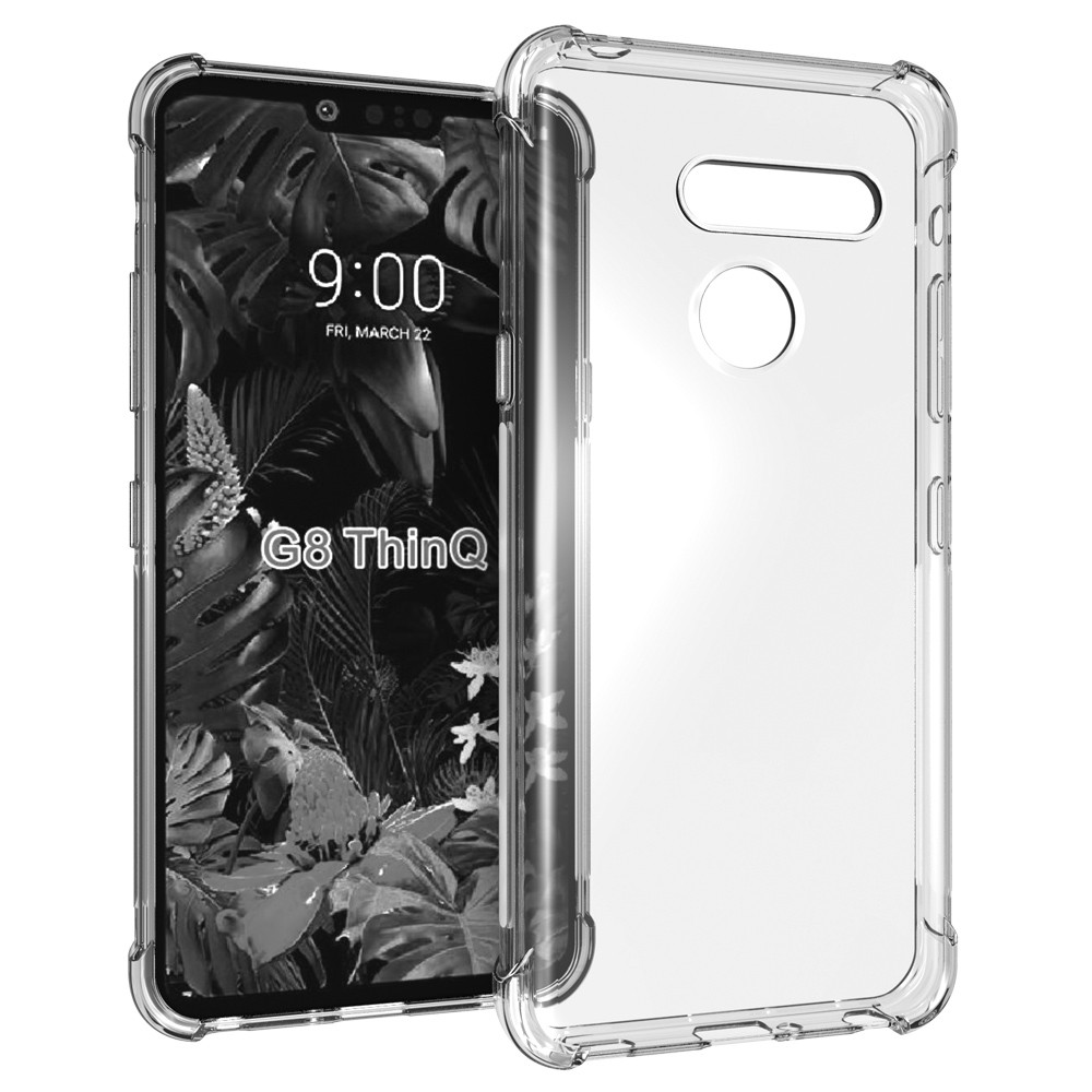 Захисний силіконовий чохол із посиленими кутами для LG G8 прозорий