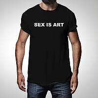 Чоловіча футболка "Sex is art" M, Чорний Push IT