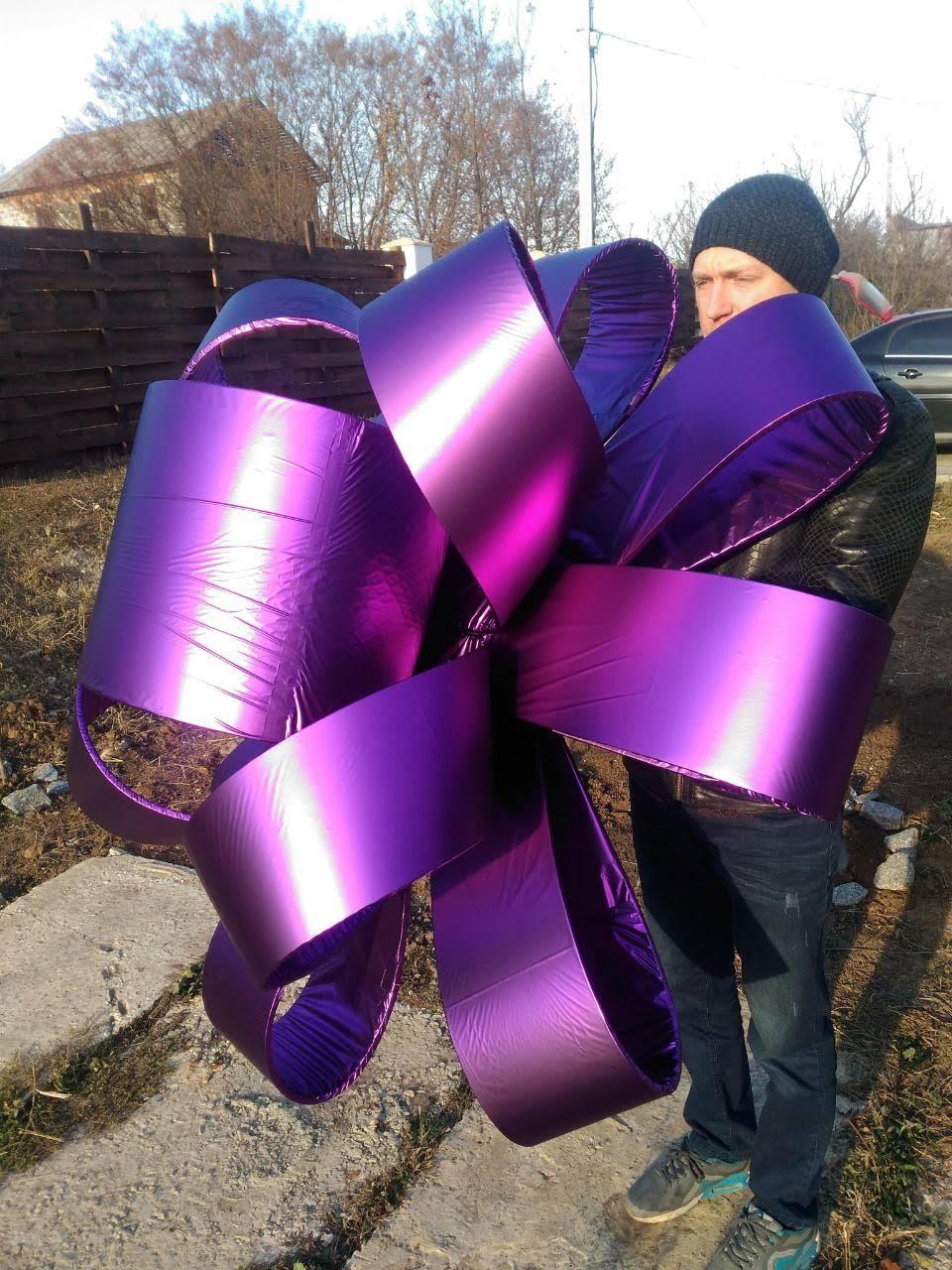 Бант фіолетовий великий "ЕКСКЛЮЗИВ" для фасаду