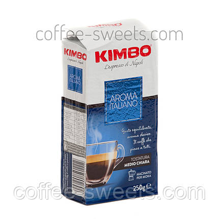 Кава мелена Kimbo Aroma Italiano 250 г срібло, фото 2