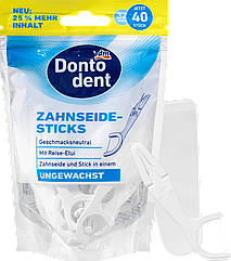 Зубочистки-форстки з зубною ниткою Dontodent 40 шт.